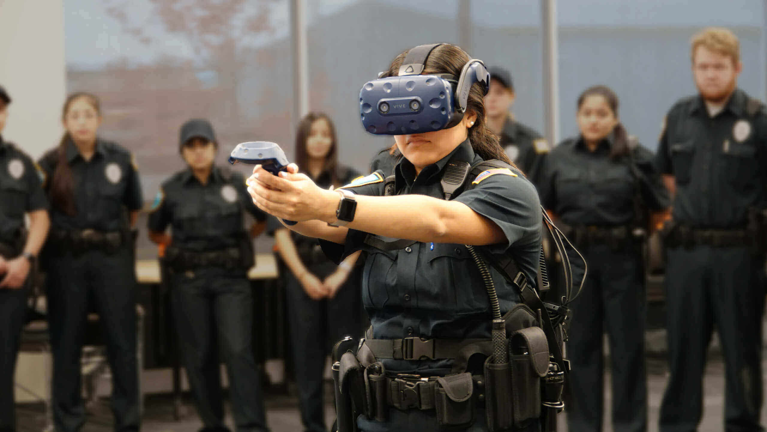 Police virtual reality firearms training
